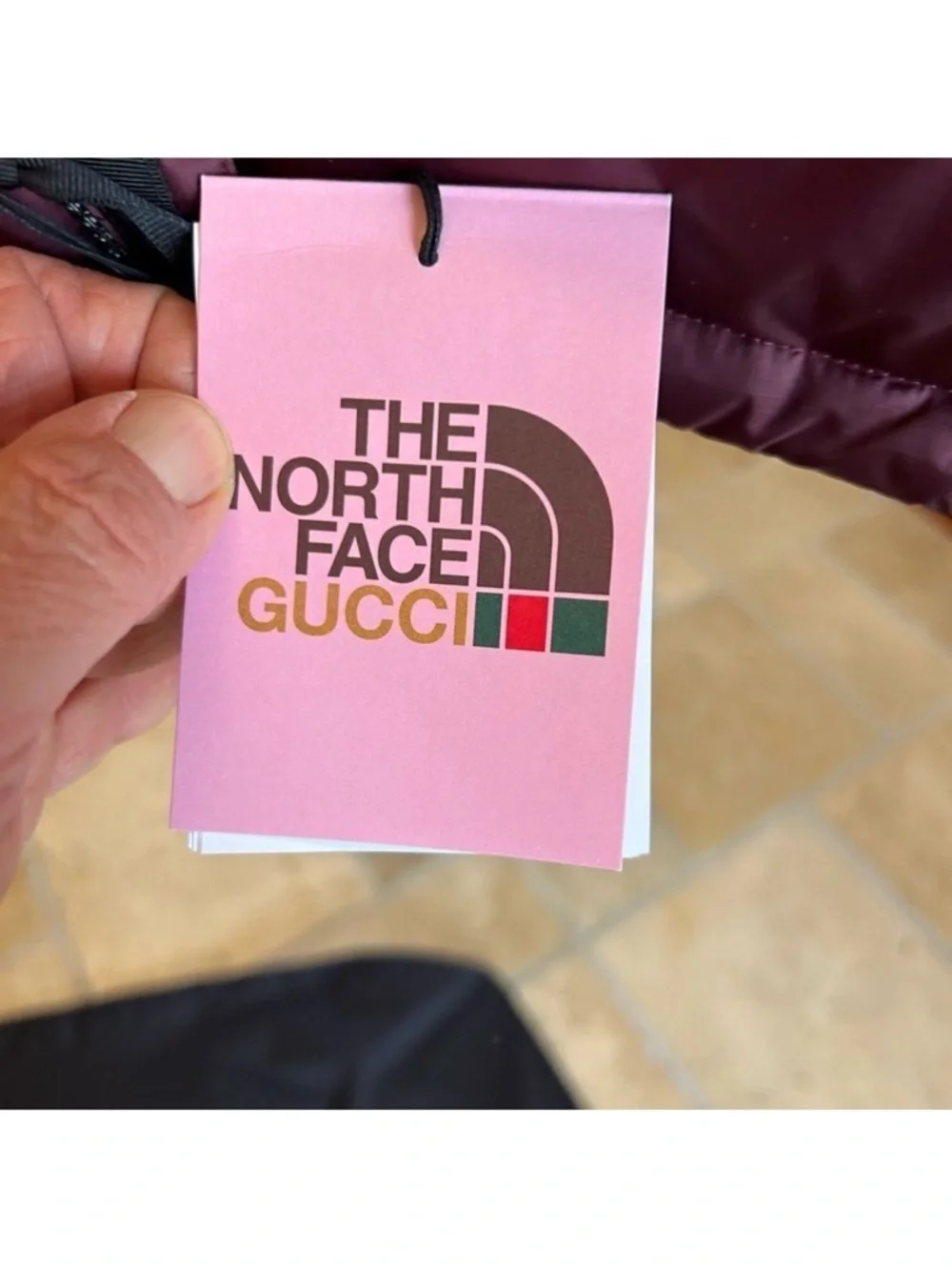 Men’s Gucci, X Northface puffer vest size XXXL with dust bag NWT